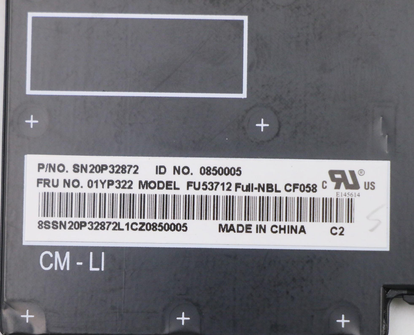 Lenovo 01YP322 Fru Como Fl Ltn Kb Bk Cfr