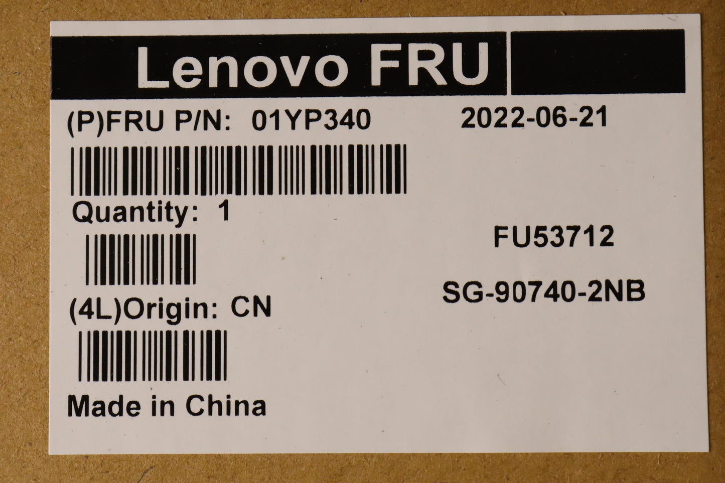 Lenovo 01YP340 Fru Como Fl Ltn Kb Bk No