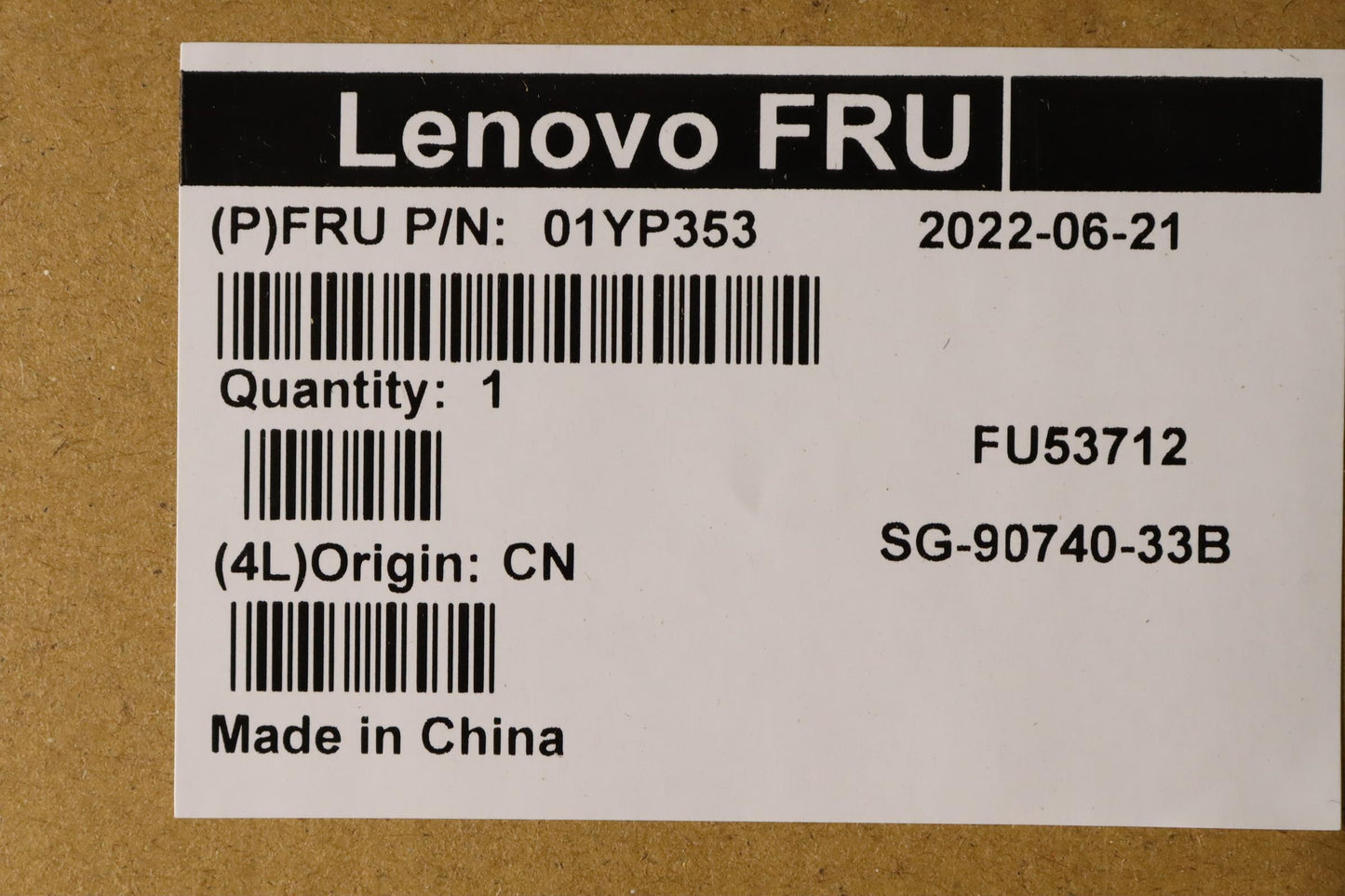 Lenovo 01YP353 Fru Como Fl Ltn Kb Bk Nrd