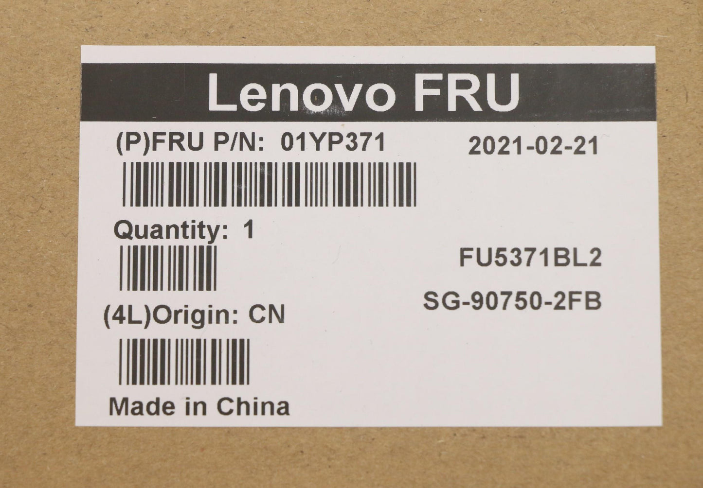 Lenovo 01YP371 Fru Como Fl Ltn Kbbl Bk Fr