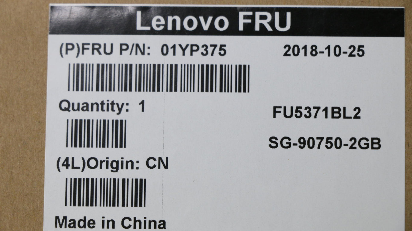 Lenovo 01YP375 Fru Como Fl Ltn Kbbl Bk Hu