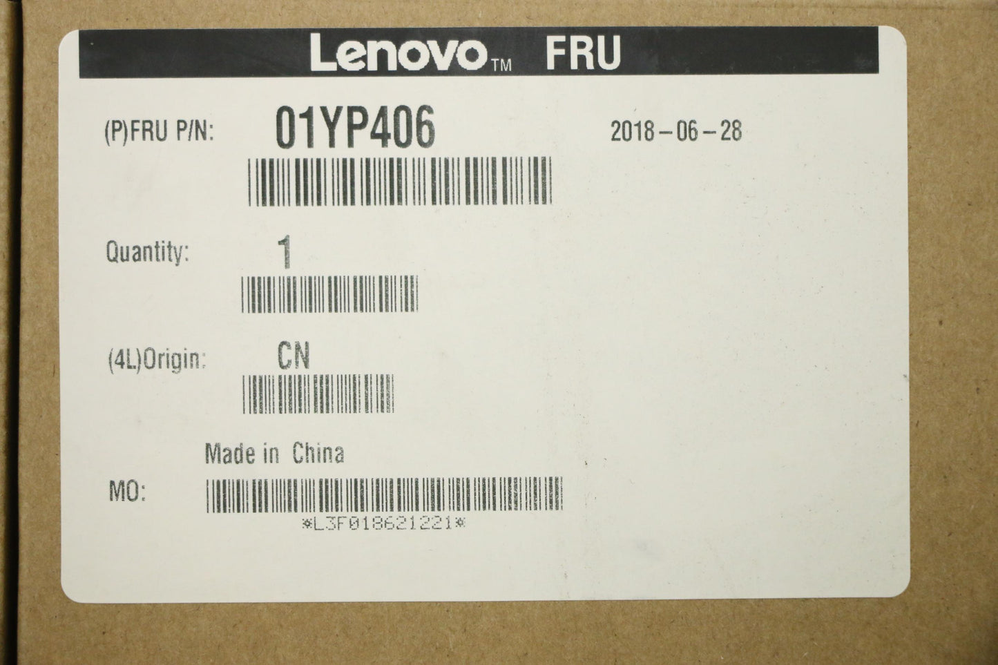 Lenovo 01YP406 Fru Como Fl Pmx Kb Bk Be