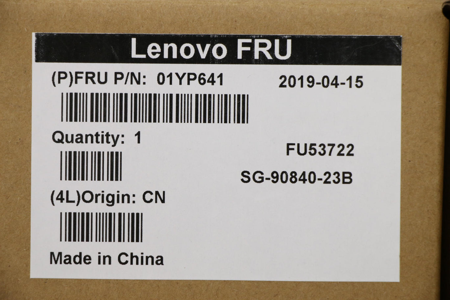 Lenovo 01YP641 Fru Como Nm Ltn Kb Bk Cfa