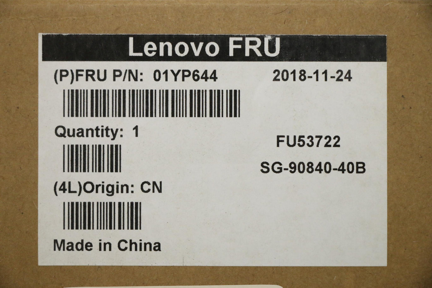 Lenovo 01YP644 Fru Como Nm Ltn Kb Bk Br