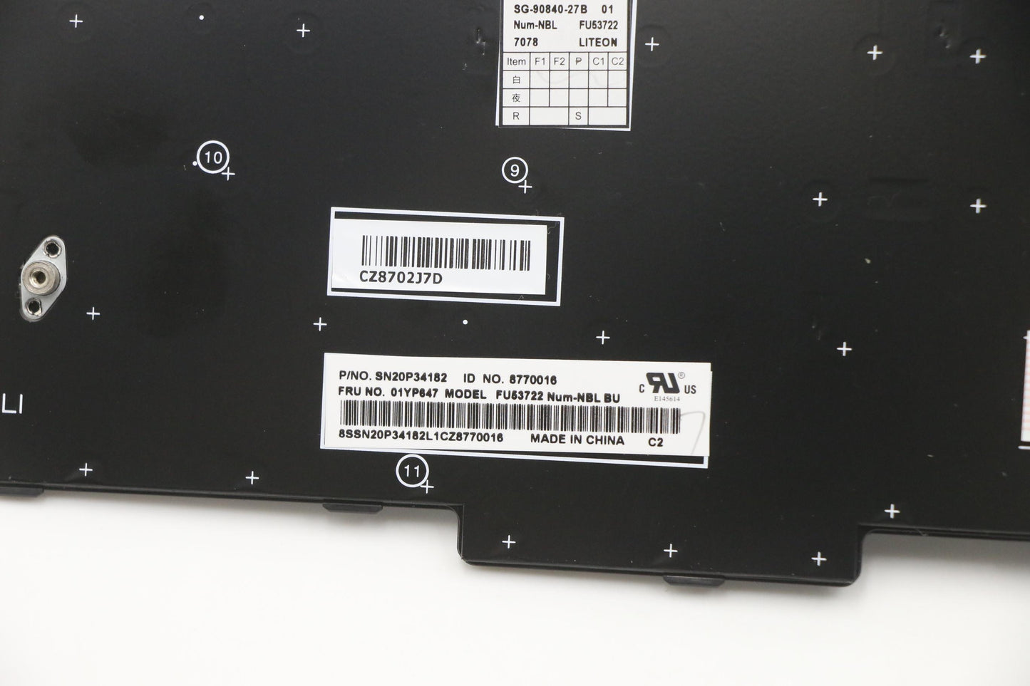 Lenovo 01YP647 Fru Como Nm Ltn Kb Bk Bg