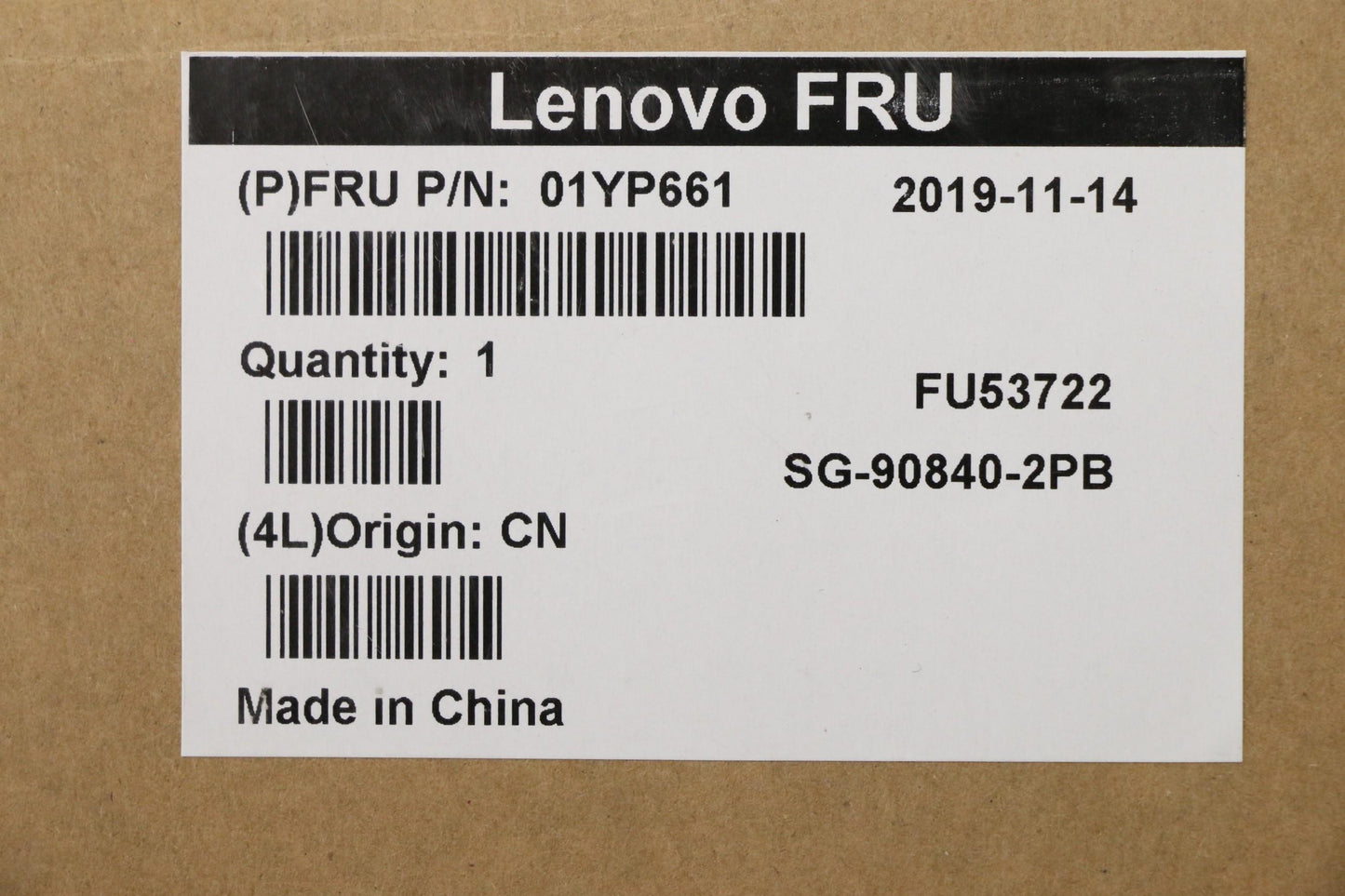 Lenovo 01YP661 Fru Como Nm Ltn Kb Bk Pt