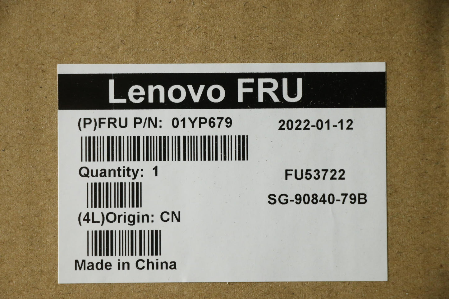 Lenovo 01YP679 Fru Como Nm Ltn Kb Bk Nrd