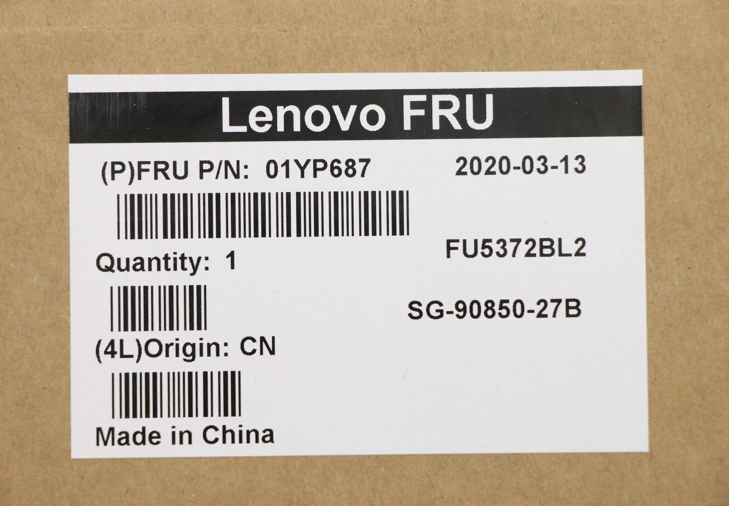 Lenovo 01YP687 Fru Como Nm Ltn Kbbl Bk Gr