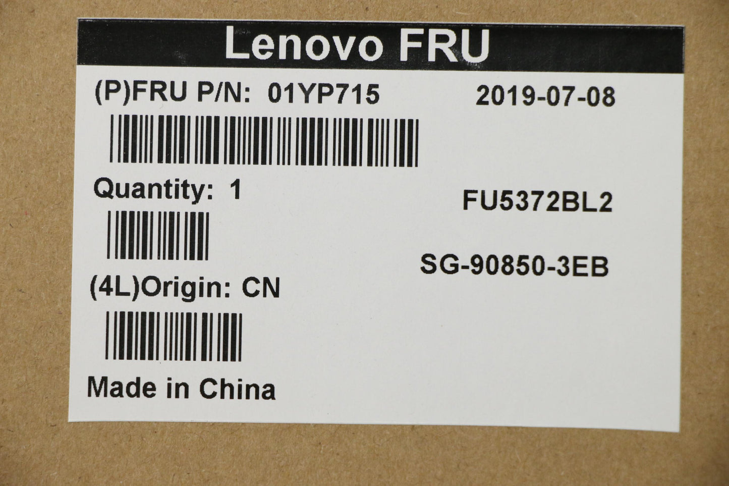 Lenovo 01YP715 Fru Como Nm Ltn Kbbl Bk In