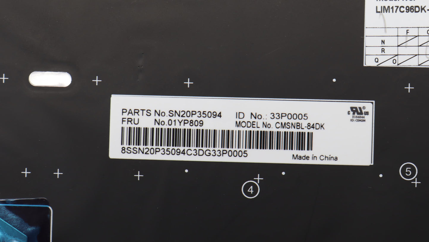 Lenovo Fru Como Sk Chy Kb Sv Dk - 01YP809