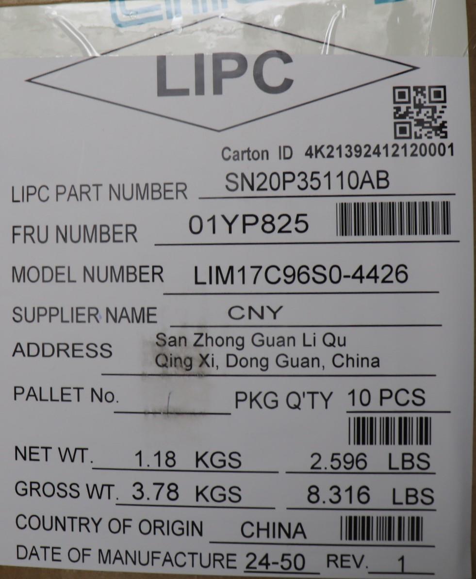Lenovo Fru Como Sk Chy Kb Sv Se - 01YP825