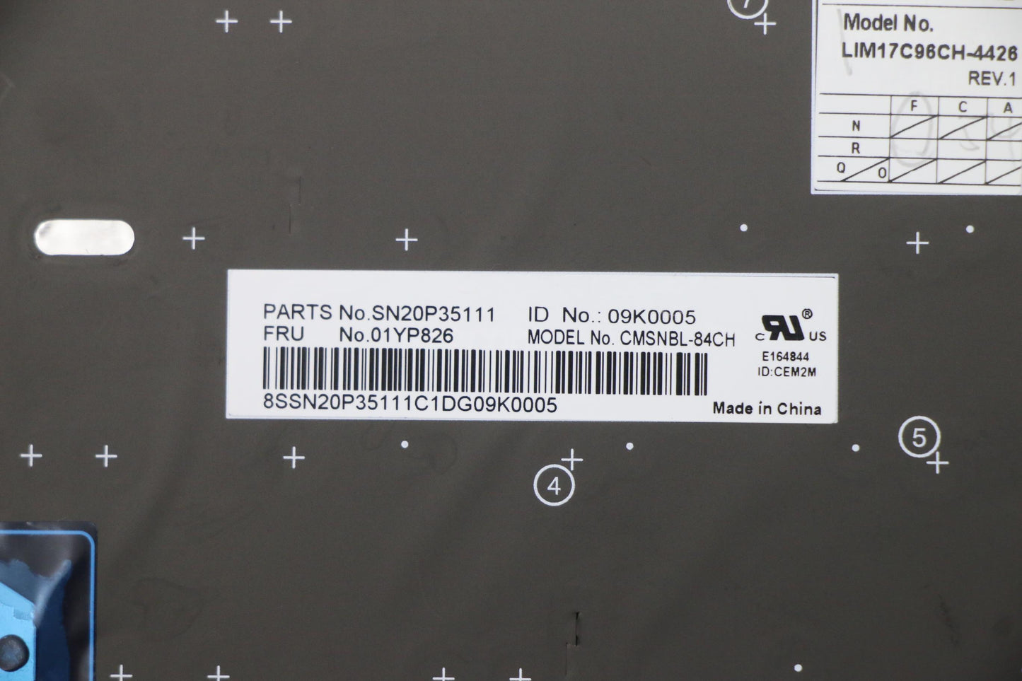 Lenovo Fru Como Sk Chy Kb Sv Ch - 01YP826