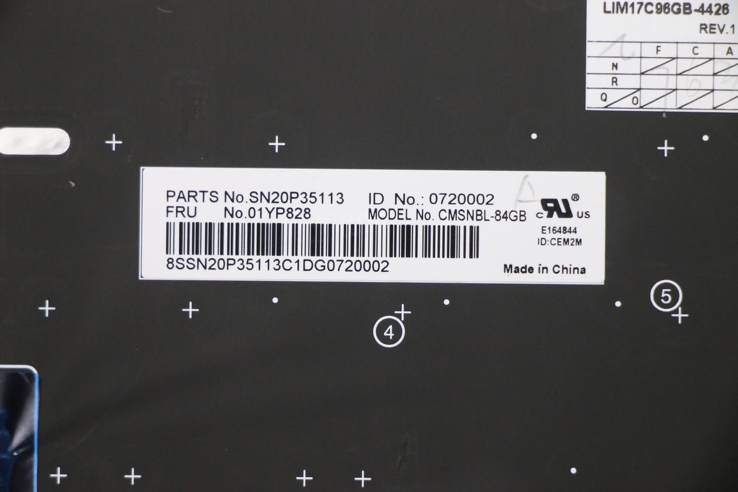 Lenovo Fru Como Sk Chy Kb Sv Gb - 01YP828