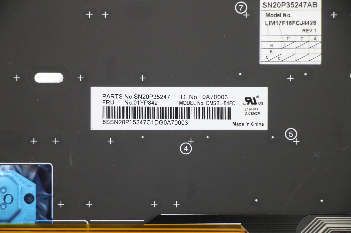 Lenovo Fru Como Sk Chy Kb-Bl Sv Cfr - 01YP842