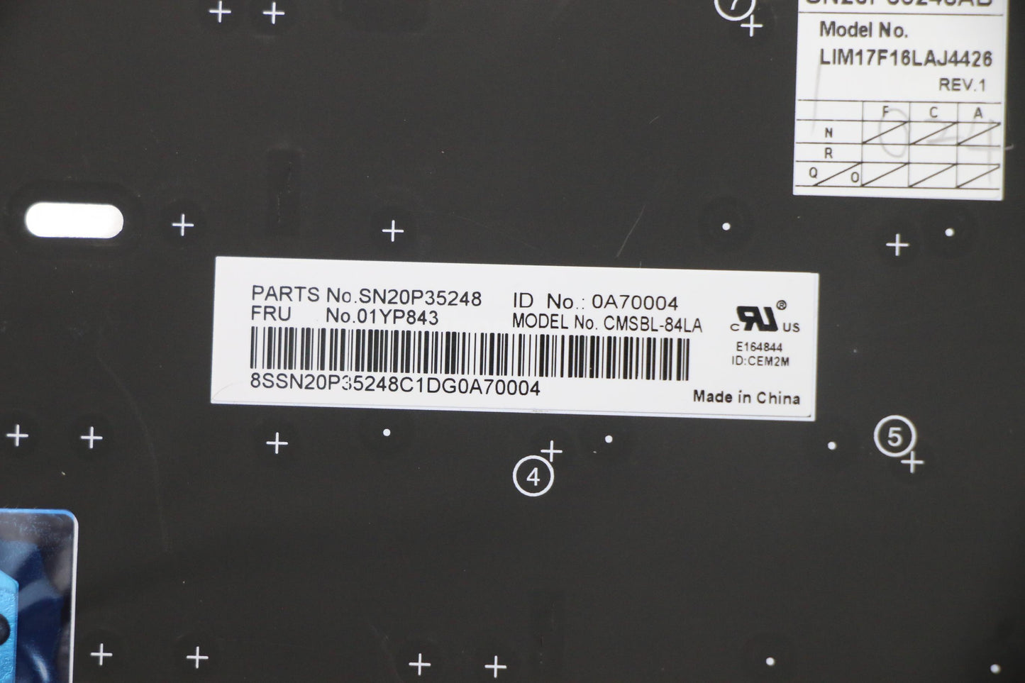 Lenovo Fru Como Sk Chy Kb-Bl Sv Las - 01YP843