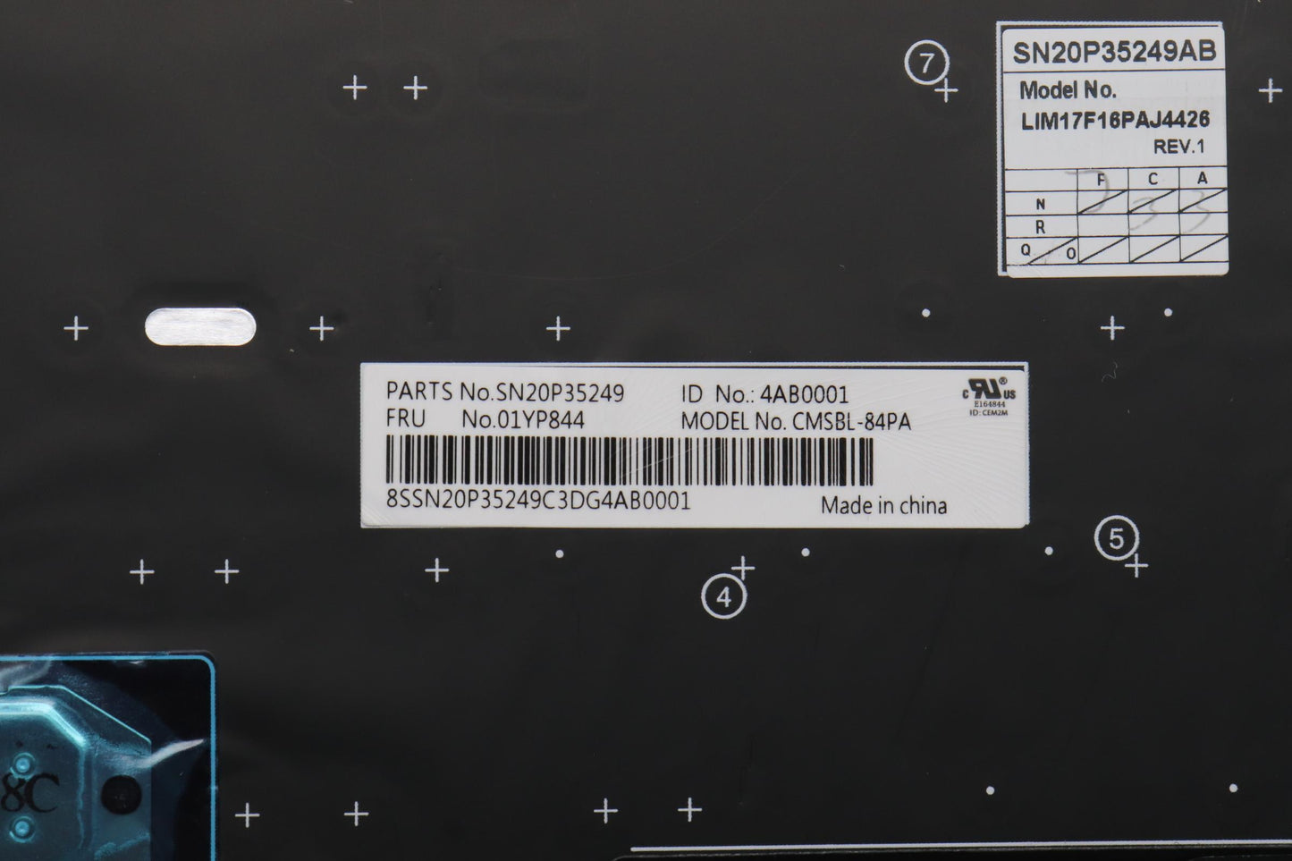 Lenovo Fru Como Sk Chy Kb-Bl Sv Br - 01YP844
