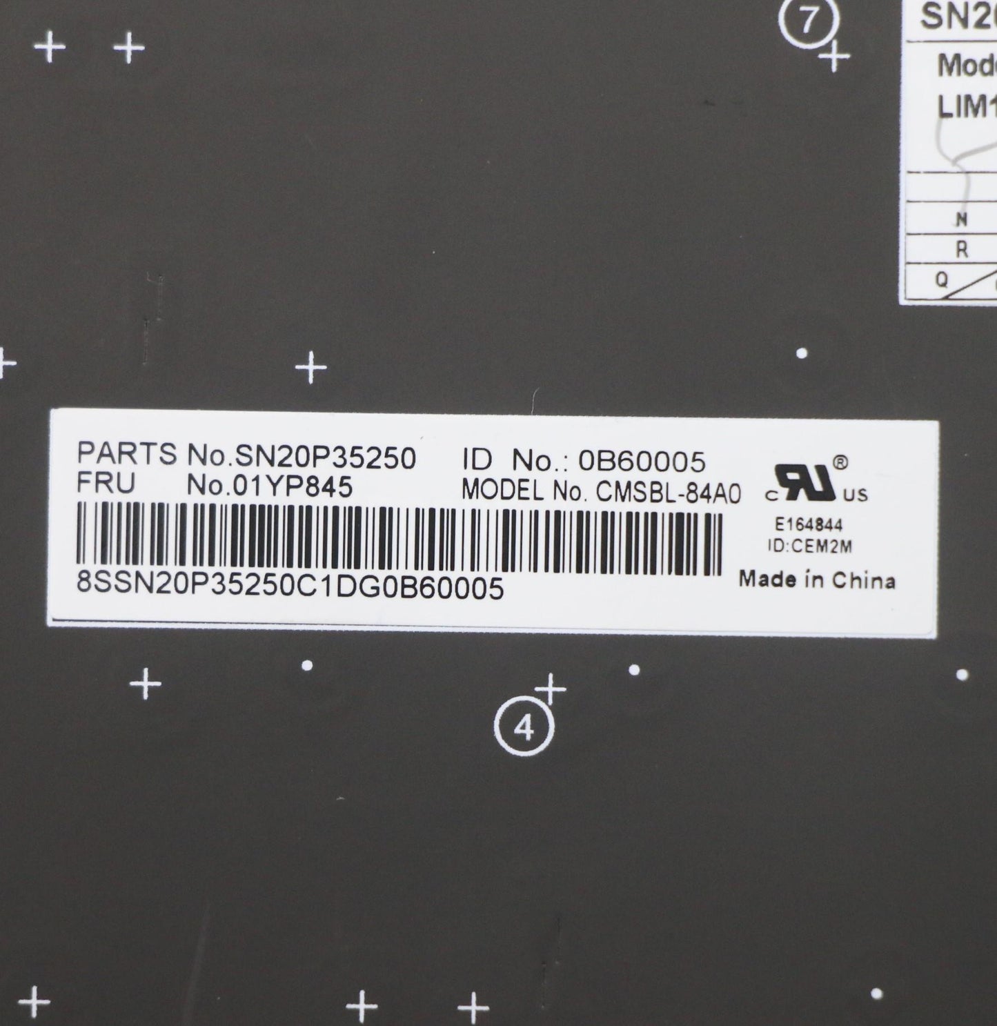 Lenovo Fru Como Sk Chy Kb-Bl Sv Ara - 01YP845