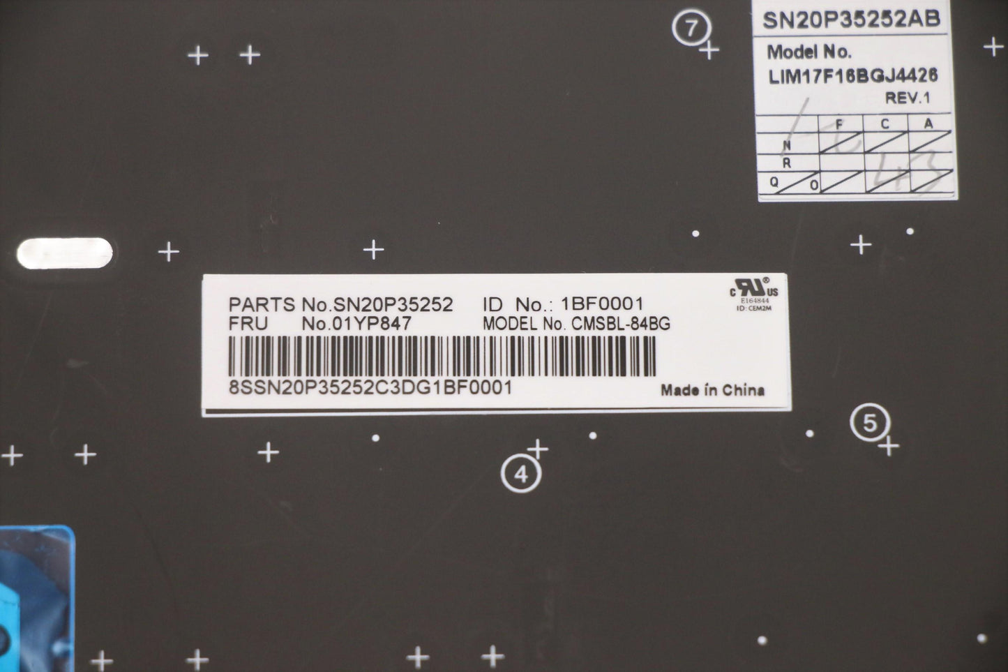 Lenovo Fru Como Sk Chy Kb-Bl Sv Bg - 01YP847