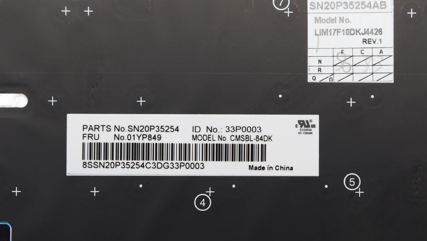 Lenovo Fru Como Sk Chy Kb-Bl Sv Dk - 01YP849