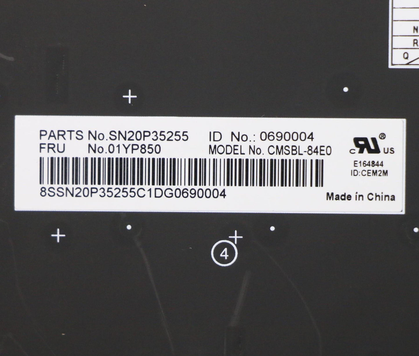 Lenovo Fru Como Sk Chy Kb-Bl Sv Es - 01YP850