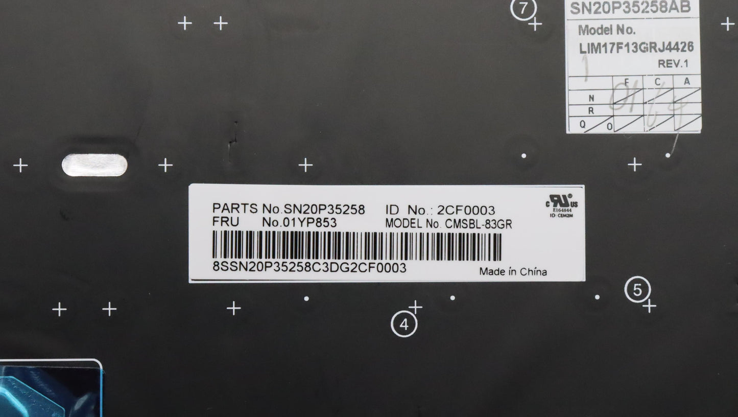 Lenovo Fru Como Sk Chy Kb-Bl Sv Gr - 01YP853