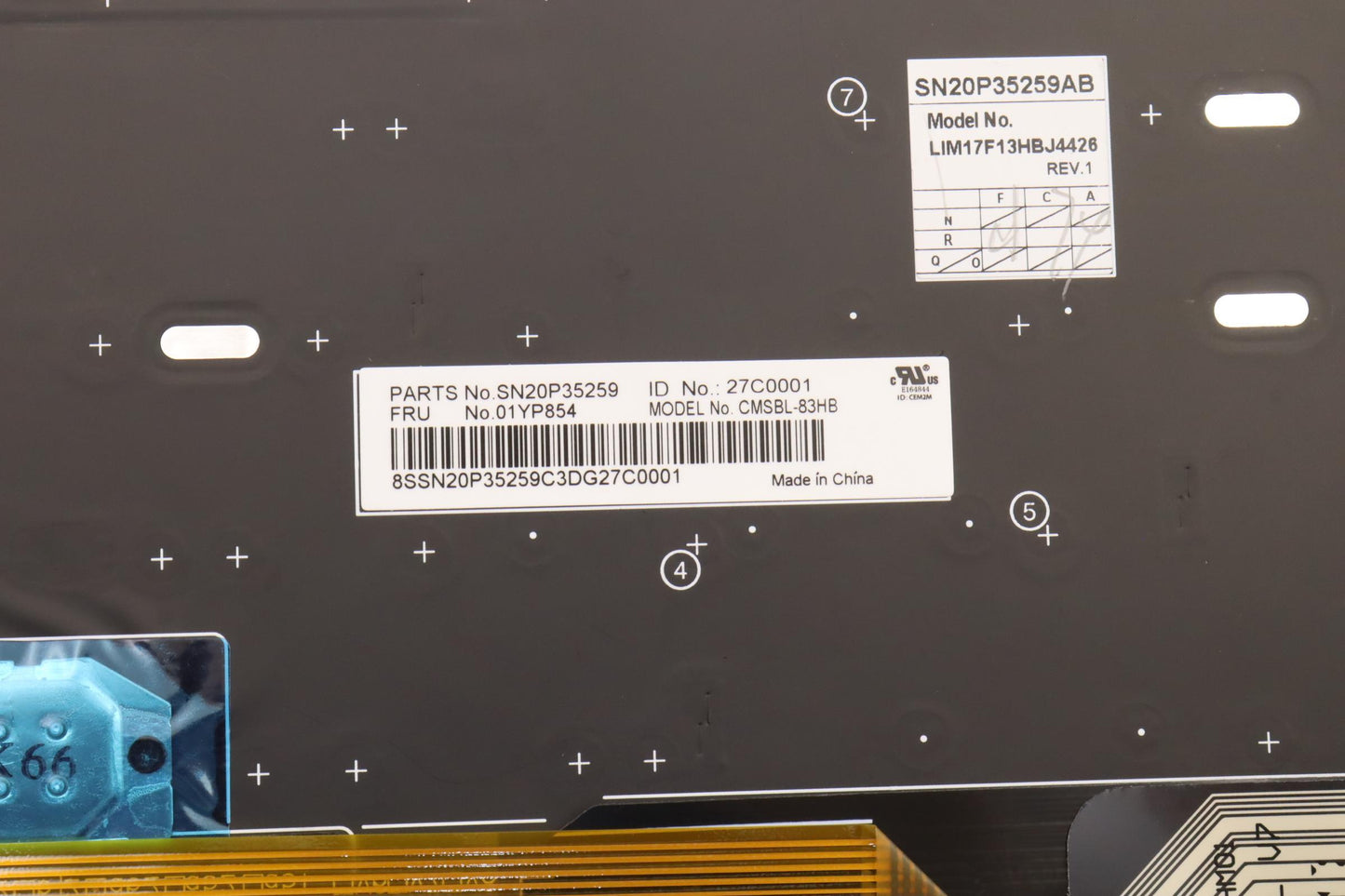 Lenovo Fru Como Sk Chy Kb-Bl Sv Il - 01YP854