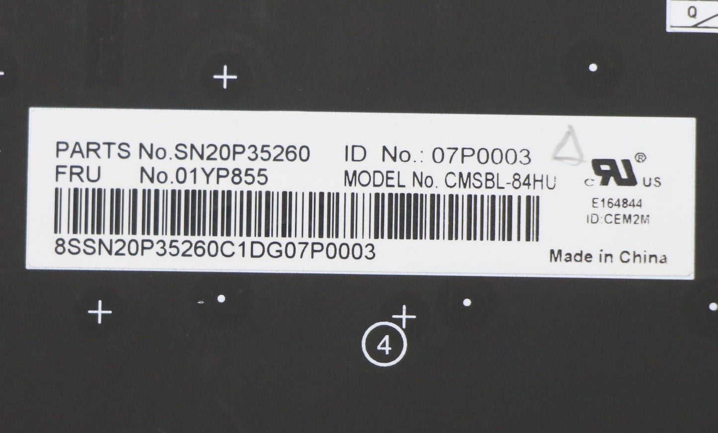 Lenovo Fru Como Sk Chy Kb-Bl Sv Hu - 01YP855