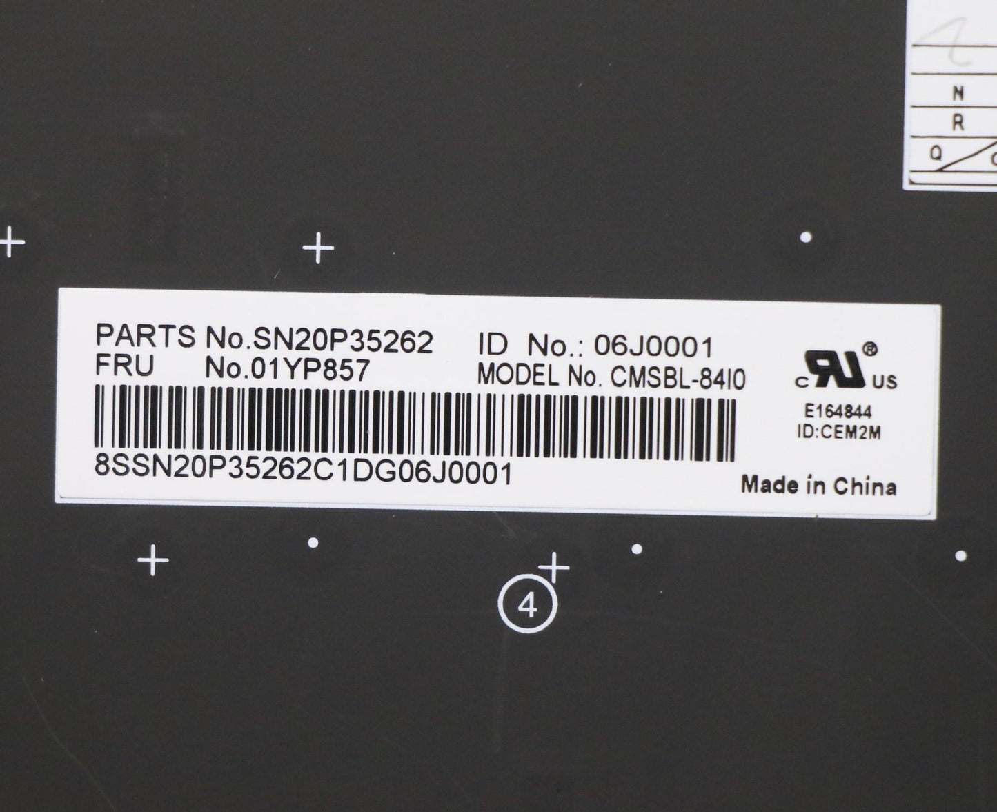 Lenovo Fru Como Sk Chy Kb-Bl Sv It - 01YP857