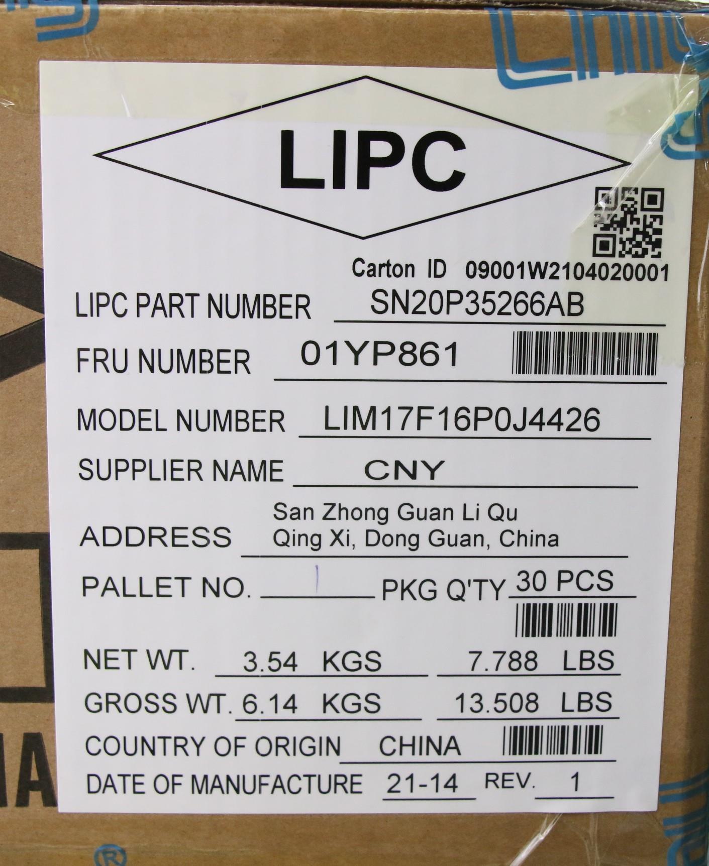 Lenovo Fru Como Sk Chy Kb-Bl Sv Pt - 01YP861