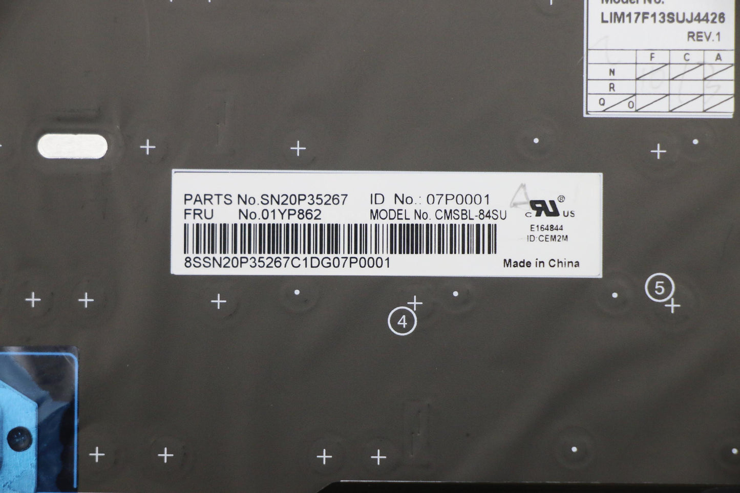 Lenovo Fru Como Sk Chy Kb-Bl Sv Ru - 01YP862
