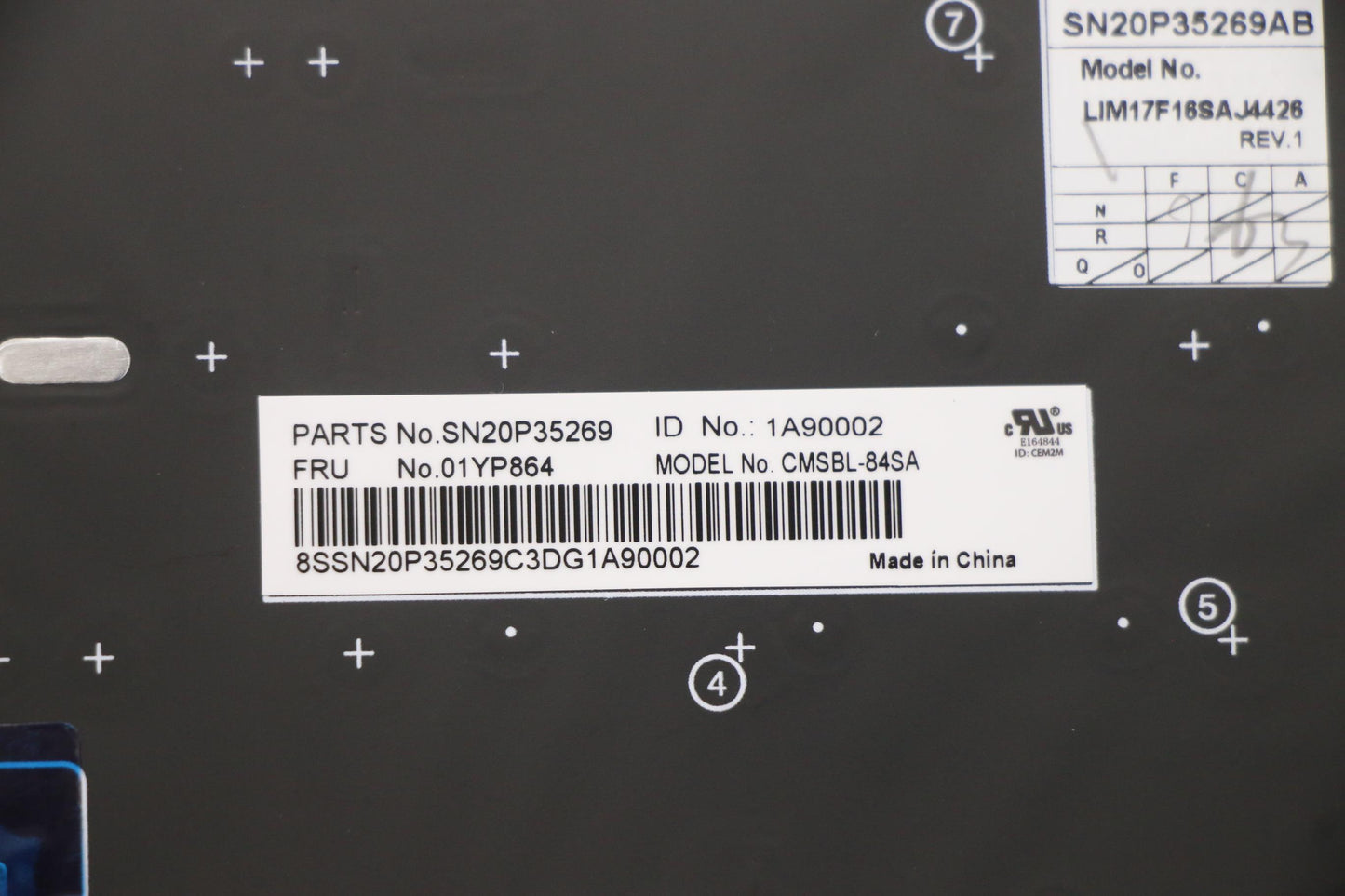 Lenovo Fru Como Sk Chy Kb-Bl Sv Si - 01YP864