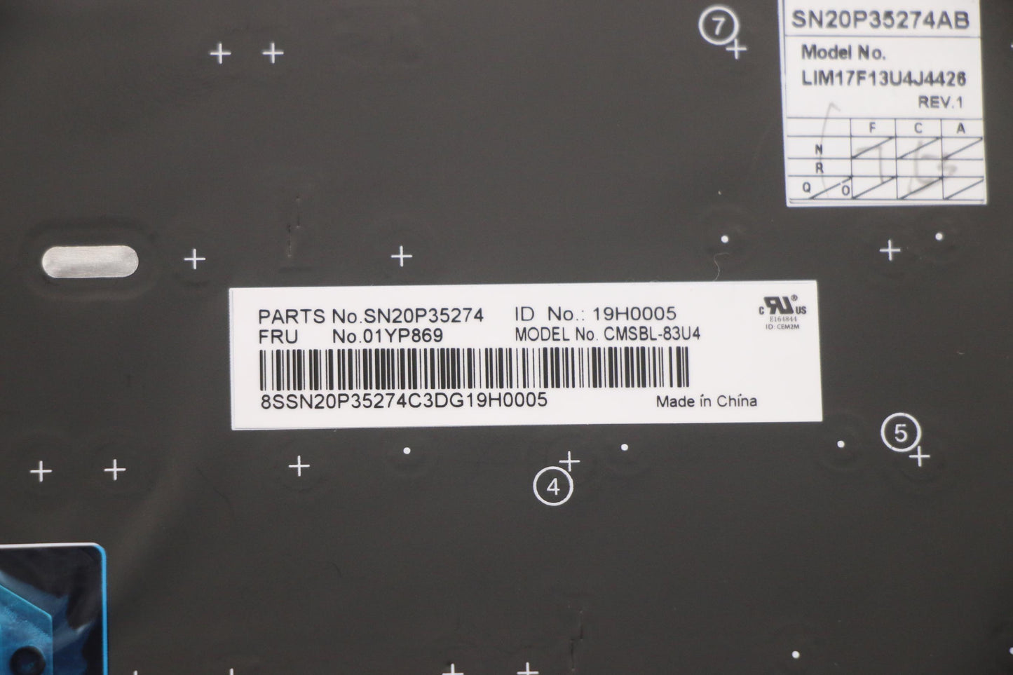 Lenovo Fru Como Sk Chy Kb-Bl Sv Use - 01YP869