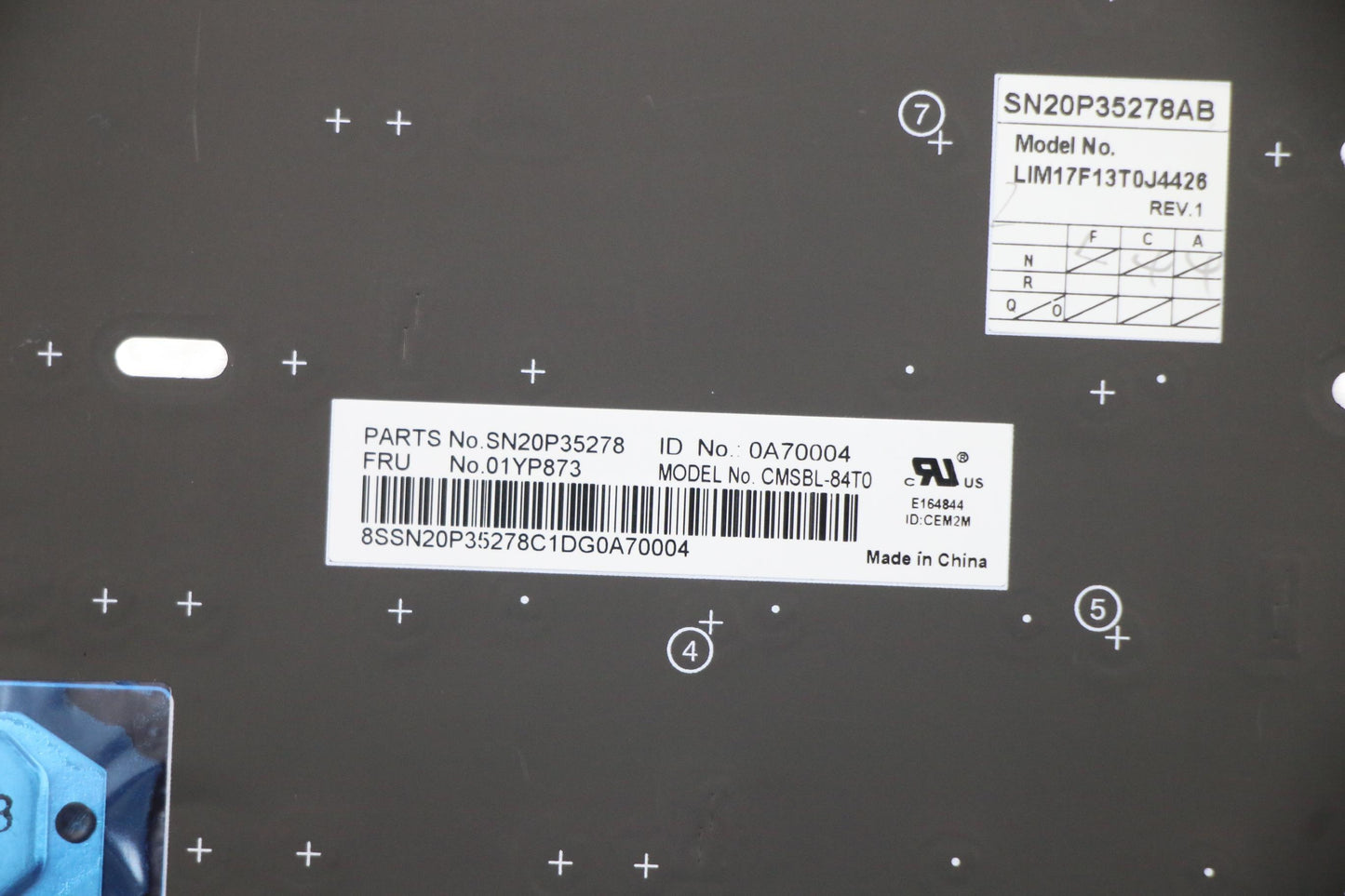 Lenovo Fru Como Sk Chy Kb-Bl Sv Th - 01YP873