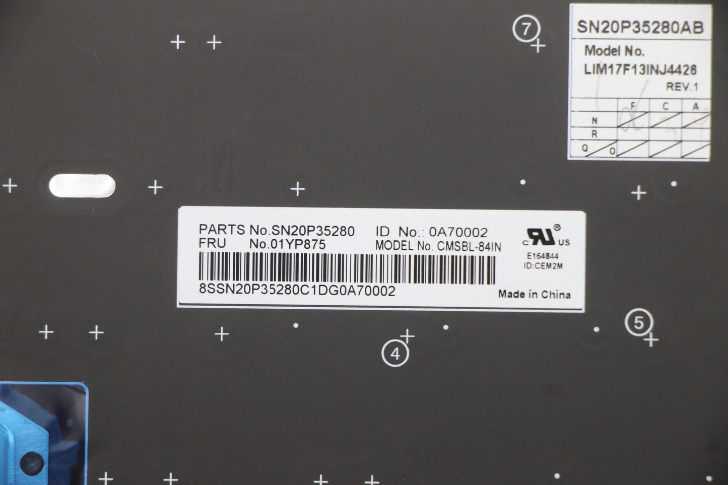 Lenovo Fru Como Sk Chy Kb-Bl Sv In - 01YP875