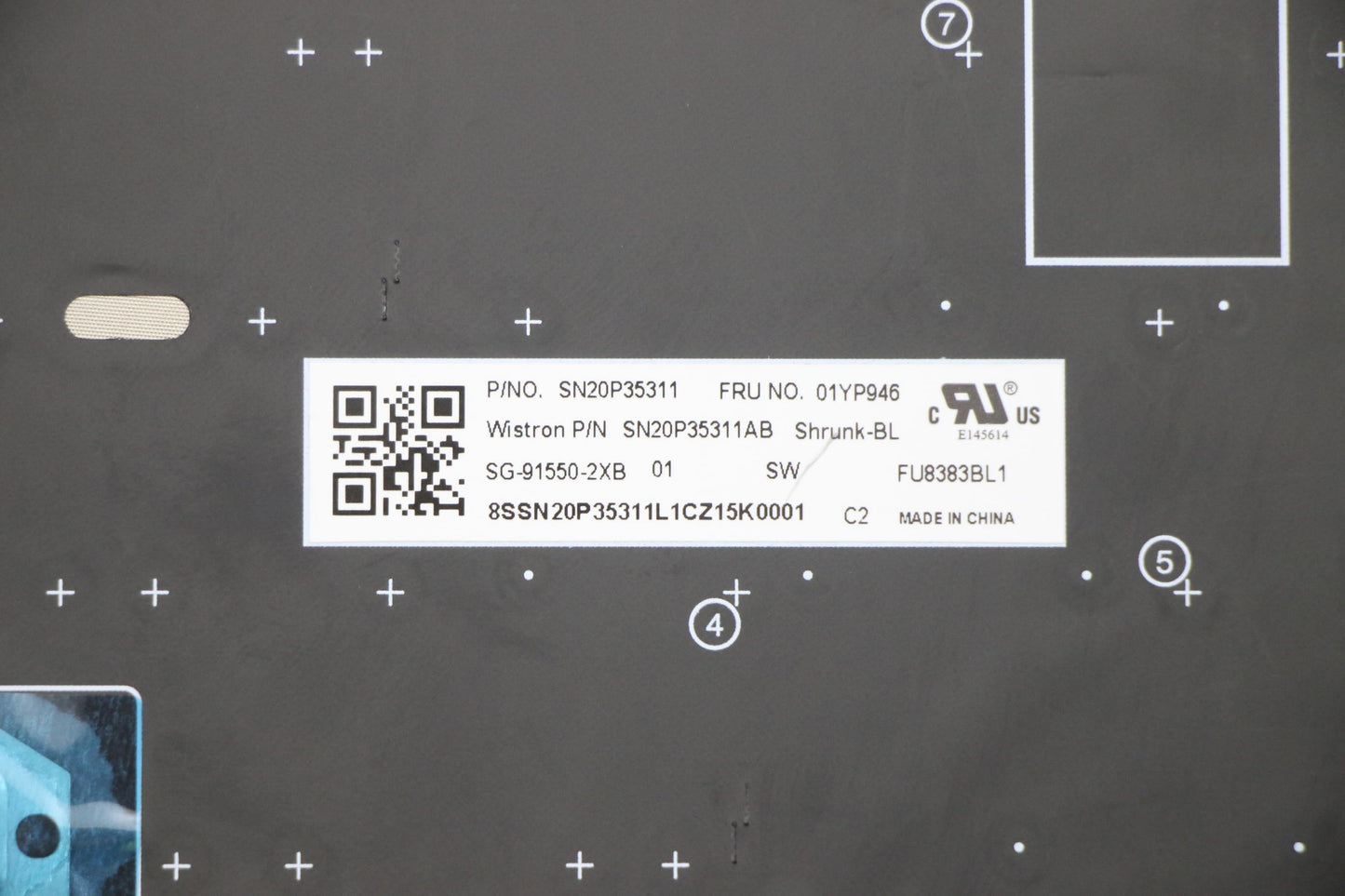 Lenovo Fru Como Sk Ltn Kb-Bl Sv Ch - 01YP946