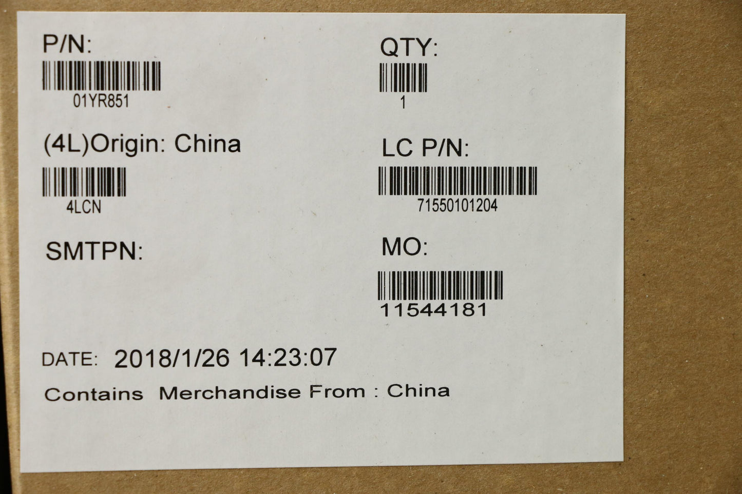 Lenovo Mb Dis I56440Hq Win Yamt Ytpm - 01YR851