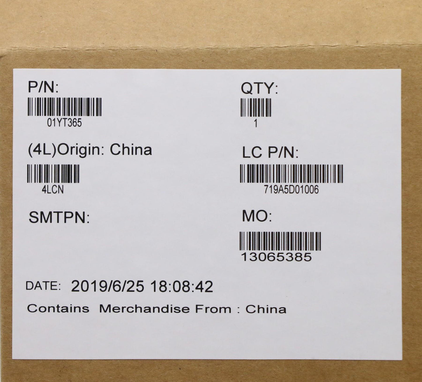 Lenovo Nok I7-8565U P 8Gb D-Tpm Swg - 01YT365