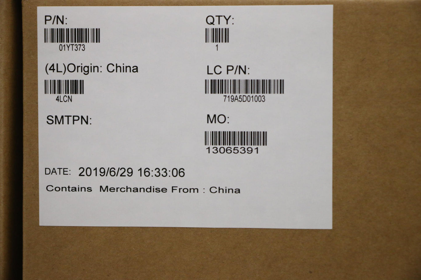 Lenovo Win I7-8565U P 8Gb N-Tpm Swg - 01YT373