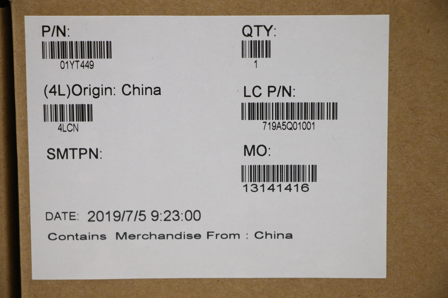 Lenovo Fru Fan Swg P43S Avc - 01YT449
