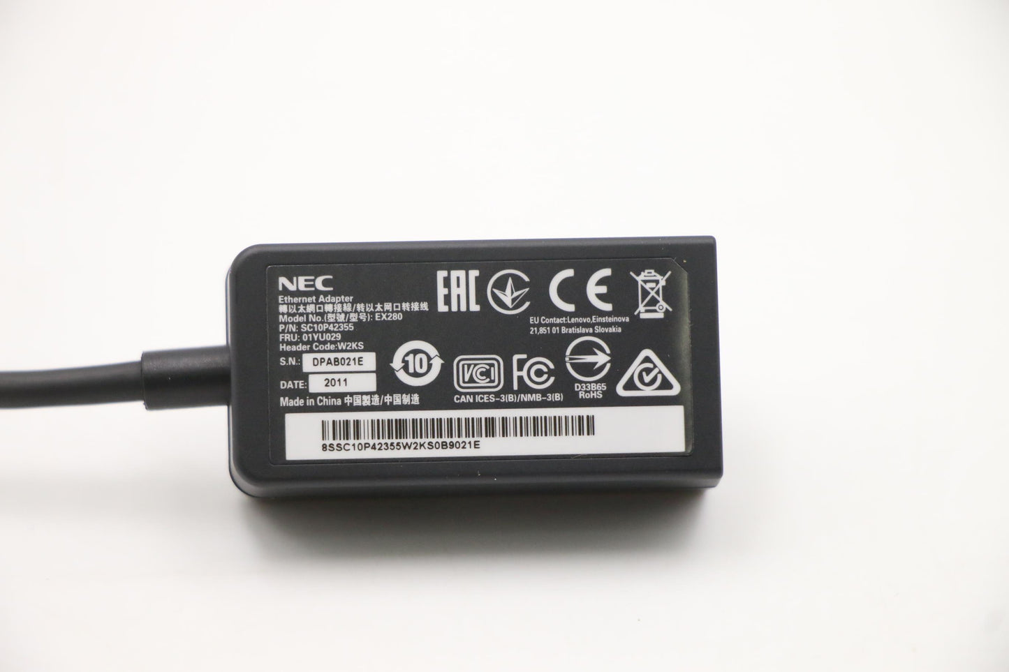 Lenovo Cable,Dongle,Rj45,Nec,Drapho - 01YU029