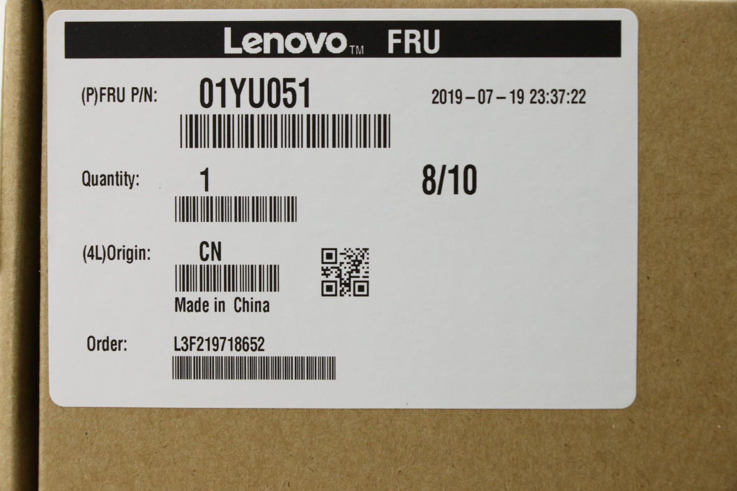 Lenovo (01YU051) CS16 2BCP Small Mylar + Synaptics PCB, GS Black, SOVP & MP, AMD, Chicony