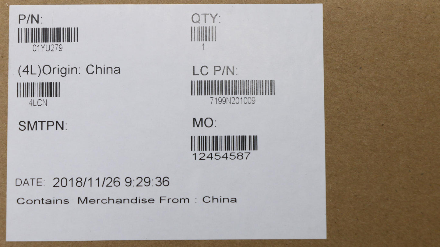 Lenovo Win,I7-8850H,P3,6G,Amt,Y-Tpm2 - 01YU279