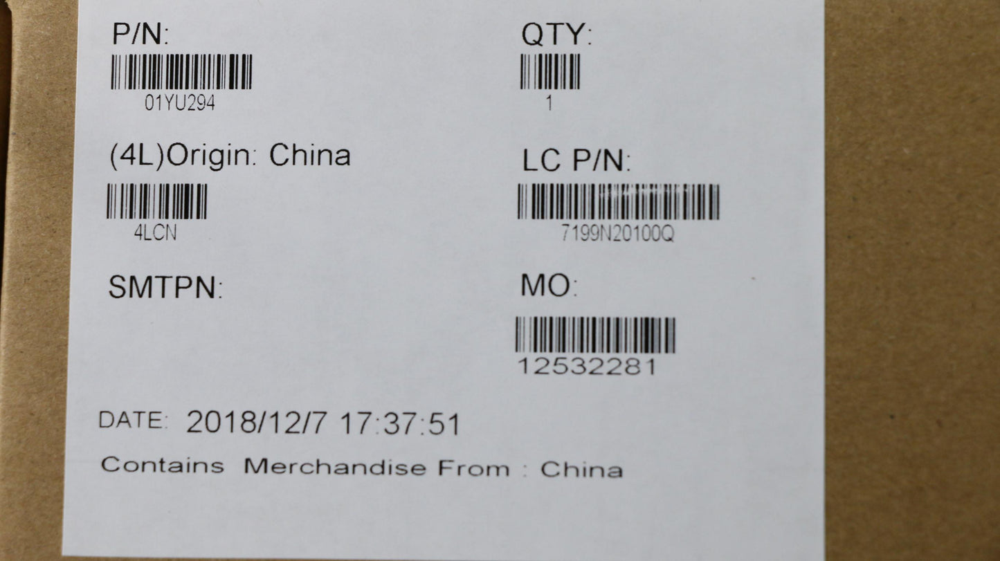 Lenovo Nok,I7-8850H,P3,6G,Amt,N-Tpm - 01YU294