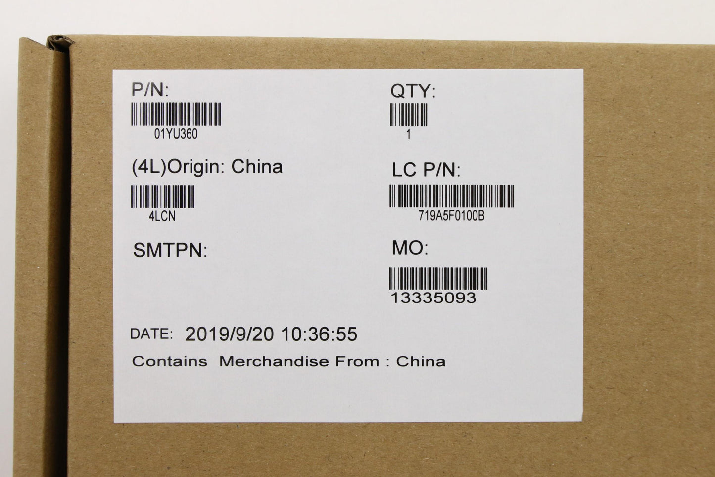 Lenovo Mb Nok I5-8265U 16G Na Yt Ft2. - 01YU360