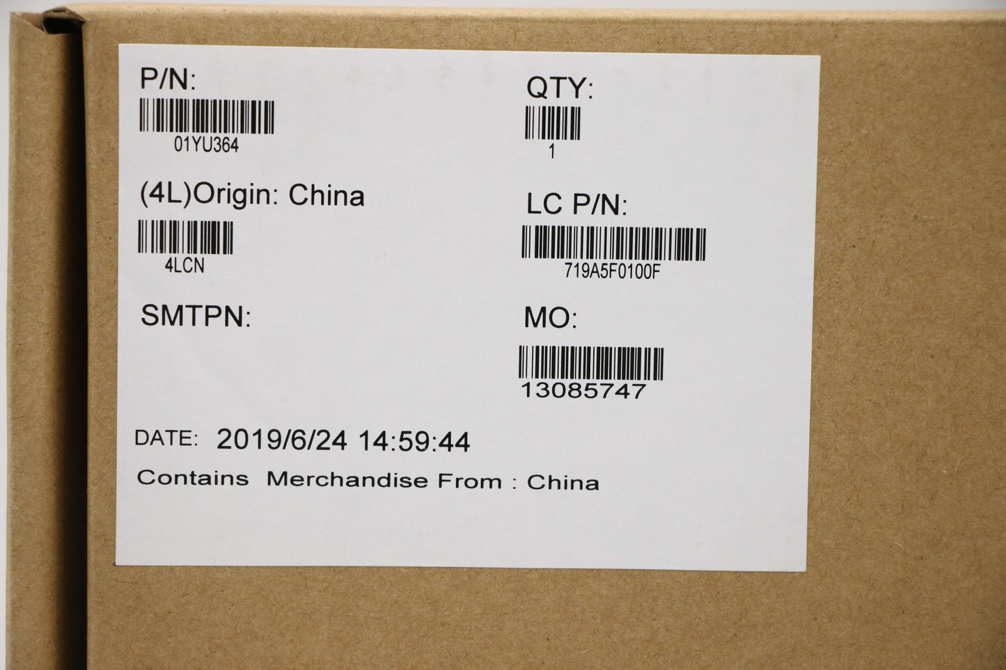 Lenovo Mb Win I7-8565U 8G Na N-Tpm - 01YU364
