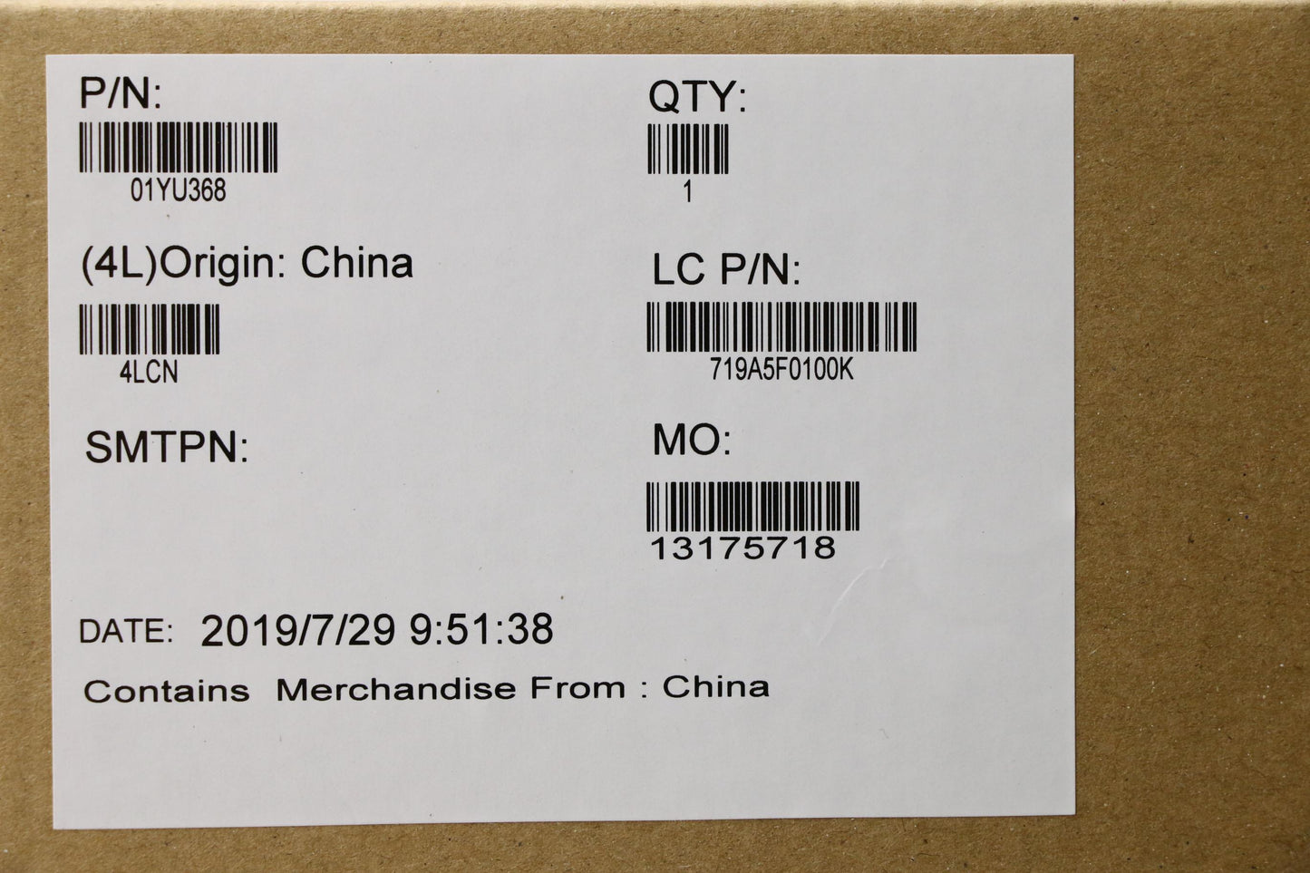 Lenovo Board - 01YU368