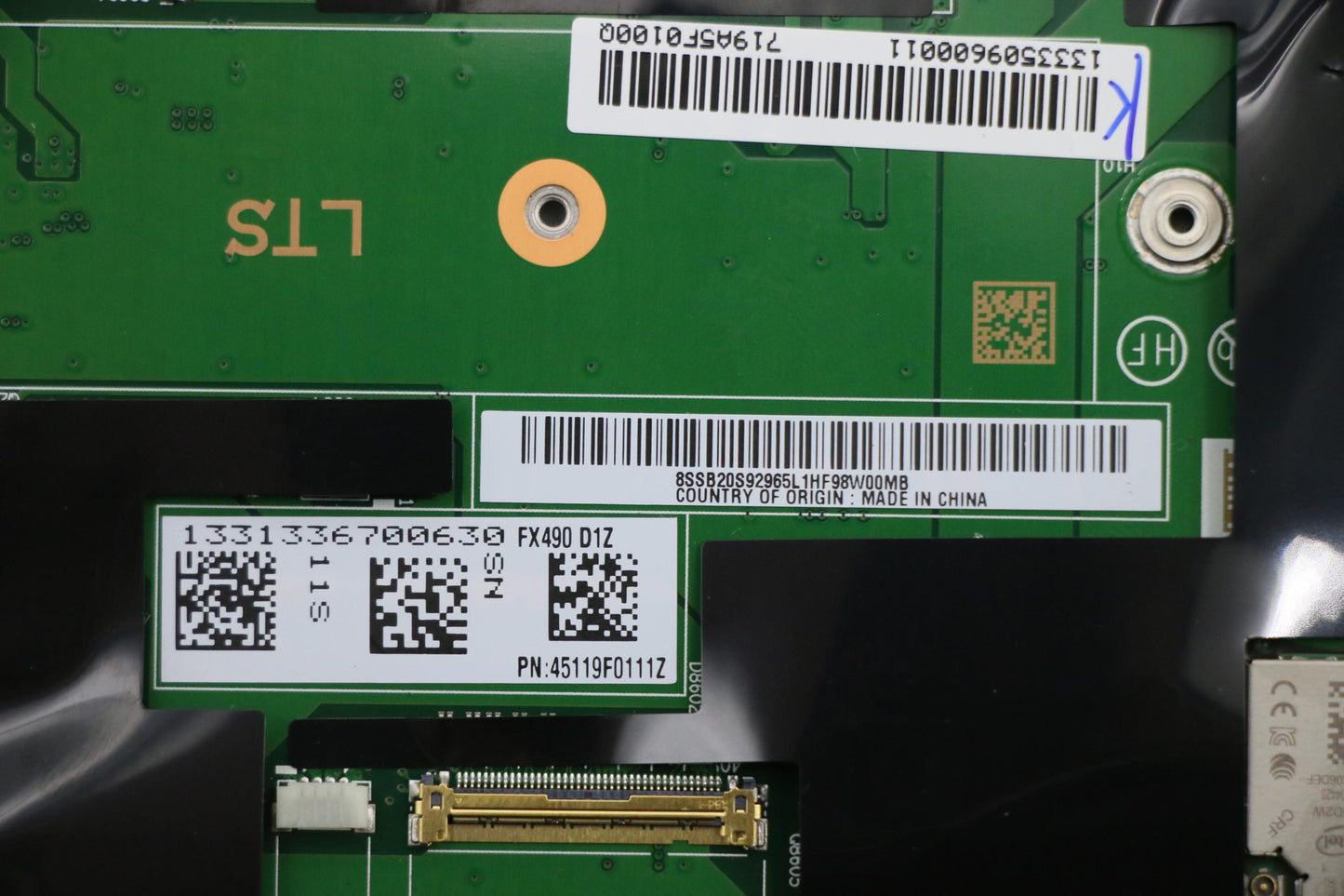Lenovo Mb Nok I7-8565U 16G Na N-Tpm - 01YU373