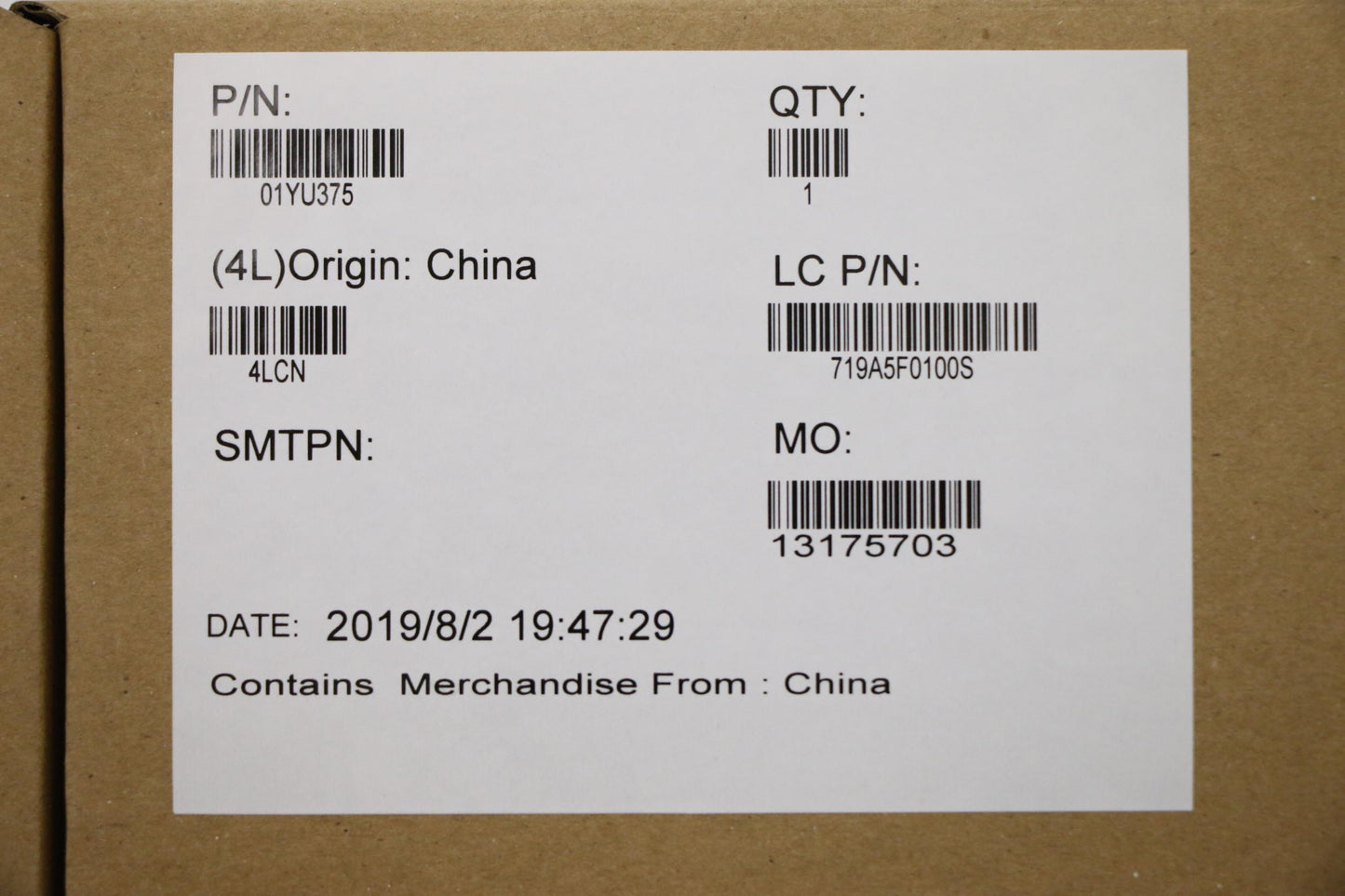 Lenovo Mb Win I5-8365U 8G Ya Yt Ft2.0 - 01YU375