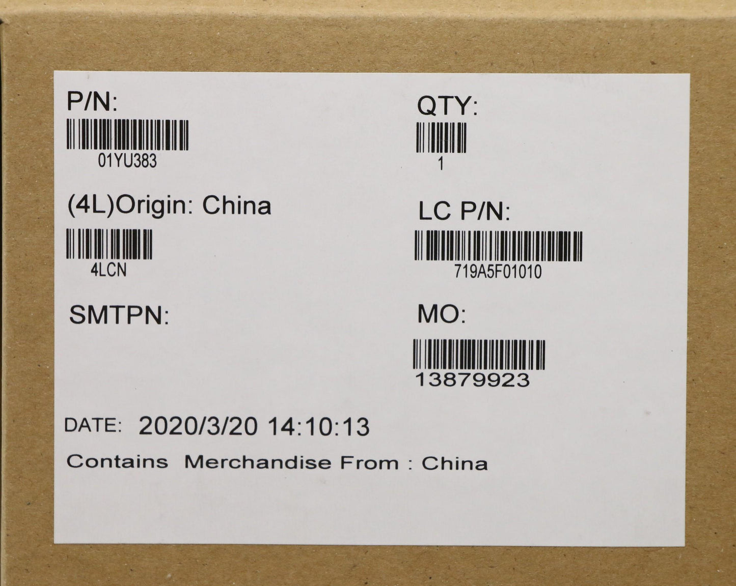 Lenovo Mb Nok I5-8365U 16G Ya Yt Dt2. - 01YU383