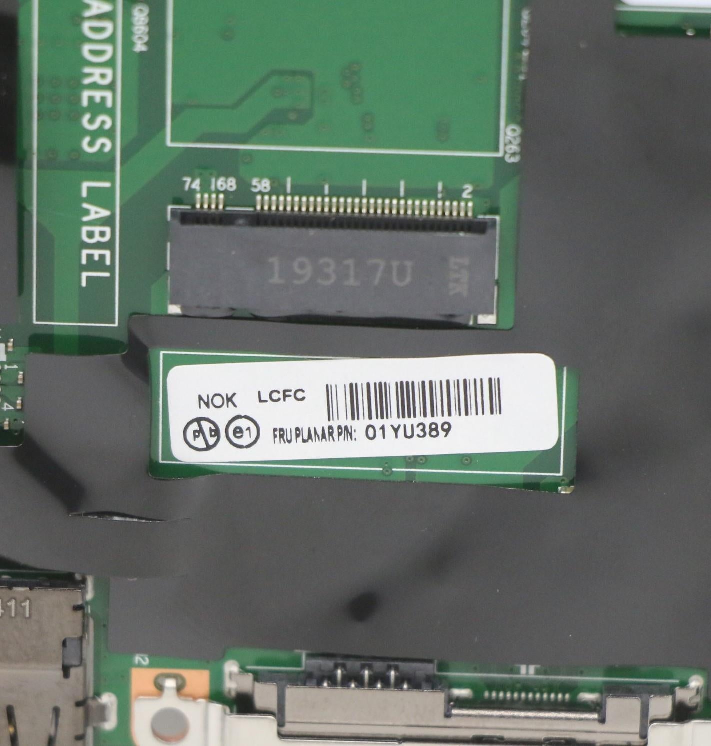 Lenovo Mb Nok I7-8665U 8G Ya Yt Dt2.0 - 01YU389